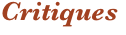 Critiques